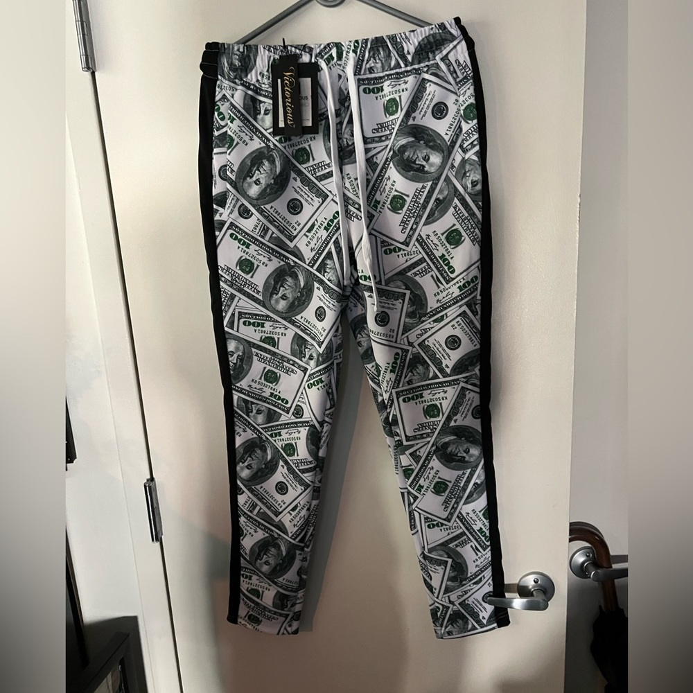 $100 bill track pants